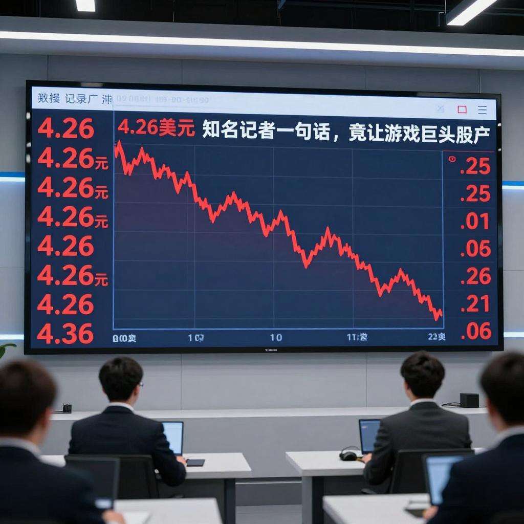 知名记者一句话，竟让游戏巨头股价暴跌4.26美元